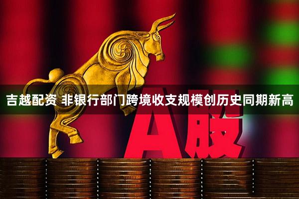 吉越配资 非银行部门跨境收支规模创历史同期新高