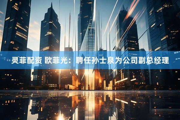 灵菲配资 欧菲光：聘任孙士泉为公司副总经理
