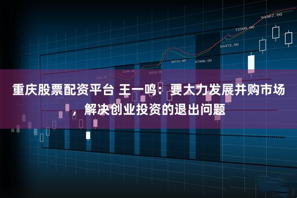 重庆股票配资平台 王一鸣：要大力发展并购市场，解决创业投资的退出问题